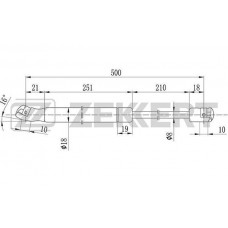 GF-1029 ZEKKERT Газова пружина кришка багажника