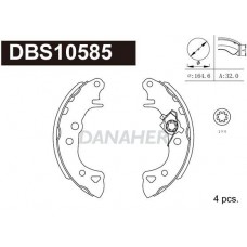 DBS10585 DANAHER Комплект гальмівних колодок