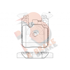 RB2092 R BRAKE КомплеК т гальмівних колодок, дискове гальмо