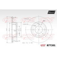 877201 MAXTECH Гальмівний диск