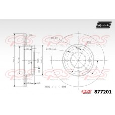 877201 MAXTECH Гальмівний диск