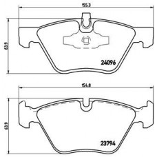 P 06 040 BREMBO Комплект гальмівних колодок дисковий гальм