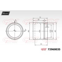 72960035 MAXTECH Поршень корпус скоби гальма
