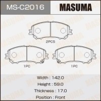 MSC2016 MASUMA Колодки гальмівні