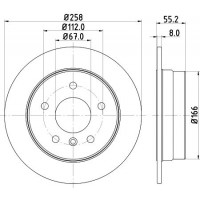 8DD 355 106-951 HELLA Гальмівний диск