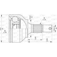 CVJ5775.10 OPEN PARTS Шарнирный комплект, Привідний вал