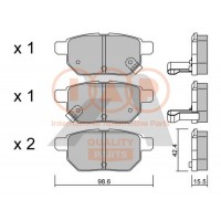 704-17008P IAP QUALITY PARTS Комплект гальмівних колодок дисковий гальм