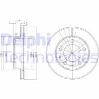 BG2779 DELPHI Гальмівний диск