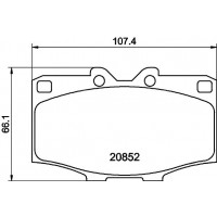 8DB 355 026-791 HELLA Комплект гальмівних колодок дисковий гальм