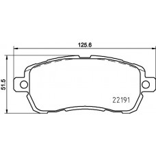 8DB 355 031-721 HELLA Комплект гальмівних колодок дисковий гальм