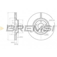 CD6156V BREMSI Гальмівний диск