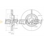 CD6156V BREMSI Гальмівний диск