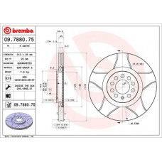 09.7880.75 BREMBO Гальмівний диск