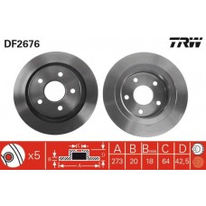 DF2676 TRW Гальмівний диск