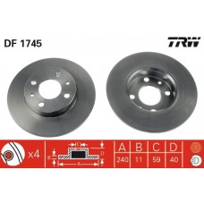 DF1745 TRW Гальмівний диск