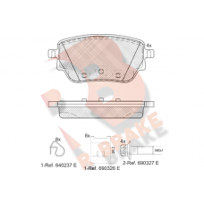 RB2353 R BRAKE Комплект гальмівних колодок дисковий гальм