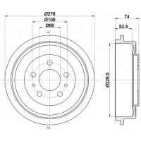 MBD263 MINTEX Гальмівний барабан