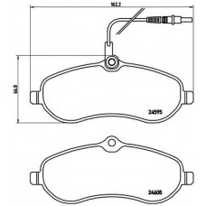 P 61 096 BREMBO Комплект гальмівних колодок дисковий гальм