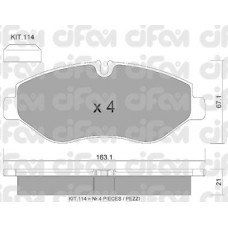 822-671-2 CIFAM Комплект гальмівних колодок дисковий гальм