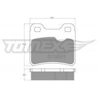 TX 13-49 TOMEX Brakes КомплеК т гальмівних колодок, дискове гальмо