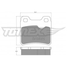 TX 13-49 TOMEX Brakes КомплеК т гальмівних колодок, дискове гальмо