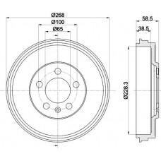 8DT 355 303-181 HELLA PAGID Гальмівний барабан