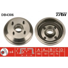DB4306 TRW Гальмівний барабан