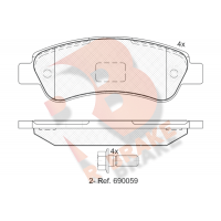 RB1804 R BRAKE Комплект гальмівних колодок дисковий гальм
