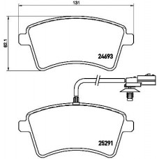 P 68 058 BREMBO Комплект гальмівних колодок дисковий гальм