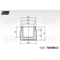 72938012 MAXTECH Поршень корпус скоби гальма