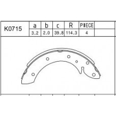 K0715 ASIMCO Комплект гальмівних колодок