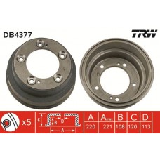 DB4377 TRW Гальмівний барабан