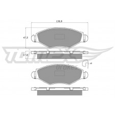 TX 13-43 TOMEX Brakes КомплеК т гальмівних колодок, дискове гальмо
