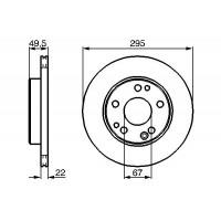 0 986 478 525 BOSCH Гальмівний диск