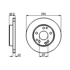 0 986 478 525 BOSCH Гальмівний диск