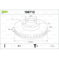 186712 VALEO Гальмівний диск