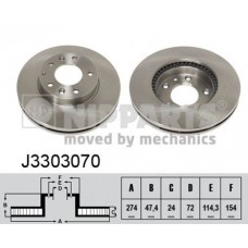 J3303070 NIPPARTS Гальмівний диск