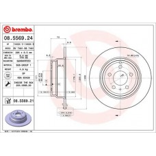 08.5569.21 BREMBO Гальмівний диск