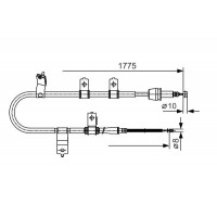 1 987 482 077 BOSCH Тросик, cтояночный тормоз