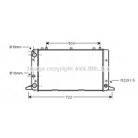 AIA2047 AVA QUALITY COOLING Радіатор охолодження двигуна