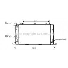 AIA2047 AVA QUALITY COOLING Радіатор охолодження двигуна
