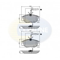 CBP11001 COMLINE Комплект гальмівних колодок дисковий гальм