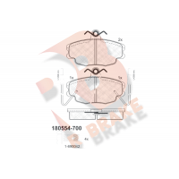 RB0554-700 R BRAKE Комплект гальмівних колодок дисковий гальм