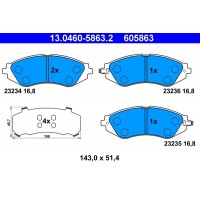 13.0460-5863.2 ATE Комплект гальмівних колодок дисковий гальм