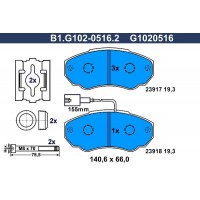 B1.G102-0516.2 GALFER КомплеК т гальмівних колодок, дискове гальмо
