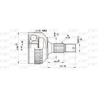 CVJ5287.10 OPEN PARTS Шарнирный комплект, Привідний вал