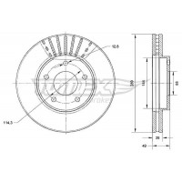 TX 71-00 TOMEX Brakes Гальмівний диск