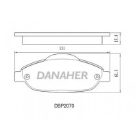 DBP2070 DANAHER Комплект гальмівних колодок дисковий гальм