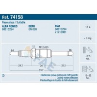 74158 FAE Свічка розжарювання електр обігрів