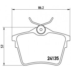 P 61 079 BREMBO Комплект гальмівних колодок дисковий гальм